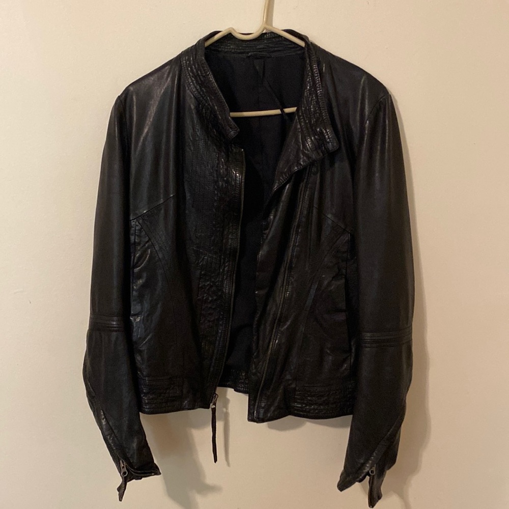 Improvd Black Lambskin leather jacket Size S
